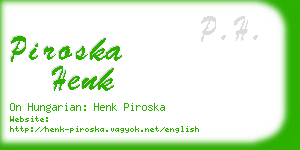 piroska henk business card